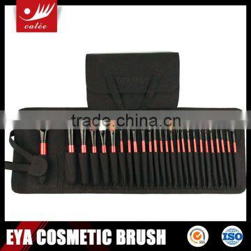 26pcs Professional Cosmetic Brush Set with Aluminum Ferrule,Wooden Handle