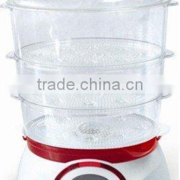 3 layers keep warm electrical food steamer with flavour booster