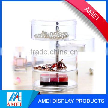 2016 Hot acrylic floor rotating jewelry display stand/Customized acrylic floor rotating jewelry display stand