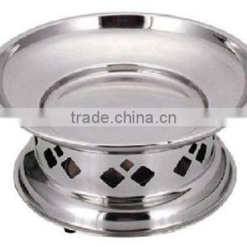 stainless steel Round warmer platter with stand