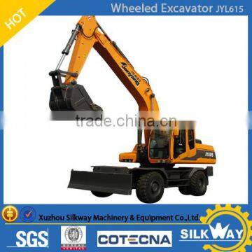 15TON Wheeled Excavator 0.55m3 with US Cummins Engine JYL615 for Sale