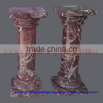 NATURAL RED ZEBRA MARBLE PEDESTALS photo-2