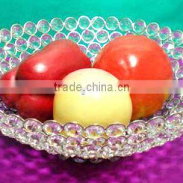 CRYSTAL FRUIT TRAY FOR WEDDING/PARTY/HOME/Home & Garden Decorative Aluminum Metal Fruit Serving Basket