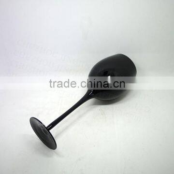 Solid Black Glass Wine Cup 17oz Party Cup for Home Wedding photo-3