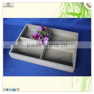 Antique Feature Horticultural Decoration Paulownia Wooden Plate Tray photo-5