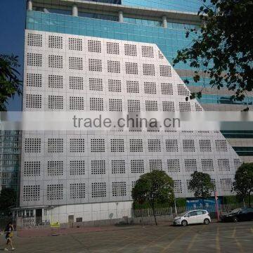 Engraved Panel Laser Cutting Perforated Outdoor Aluminum Curtain Wall