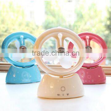 Mini Portable Spray Humidifier Fan Office Mute Water Spirit USB Rechargeable Humidifier Fan photo-3