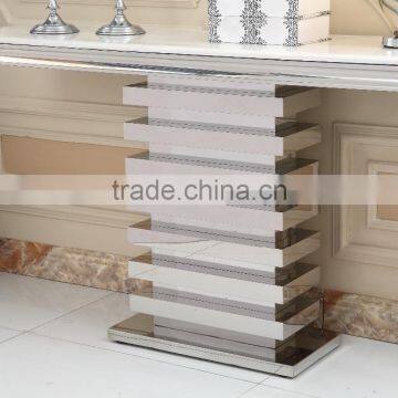 Luxury Modern Stainless Steel Dining Table and Chairs AH066 photo-4