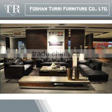 High Quality Luxury Furniture Top Grain Leather Sectional Sofa Set photo-4