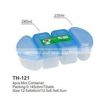 Plastic Food Storage Box,4 Pcs Mini Container,food Container Set photo-5
