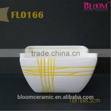 White Ceramic Cylinder Pot photo-2