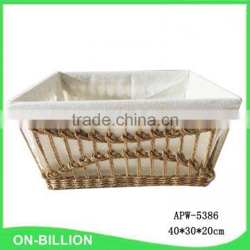 Light Brown Paper Rope Handmade Wholesale Basket photo-3