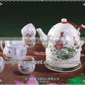 2014 nice design electricity kettle ceramic tea cup with lid strengthen porcelain