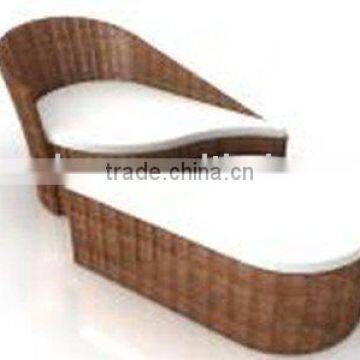 rattan chair with footstool