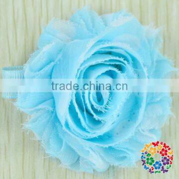 Orange Shabby Flower 2015 New Design Wholesale Beautiful Flower Chiffon Shabby Flower With a Clip photo-5