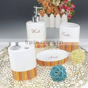 2015 Ceramic Bathroom Set Fashion Design Wiht English Letter photo-3