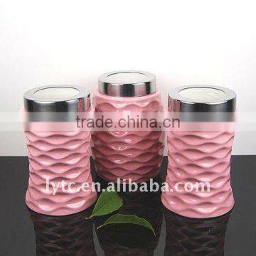 3pcs ceramic canister jar set