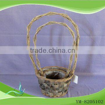 handmade square lined willow wicker strong basket