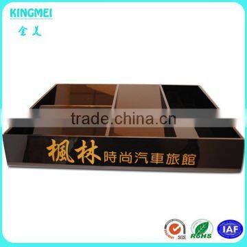 KM-GP32 High Quality Black Acrylic Serving Trays With Handles ,home Storage Organization Storage Acrylic Trays photo-2