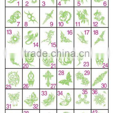 Wholesale Custom Fluorescence Tattoo Sticker Bar Temporary Tattoo Sticker photo-6