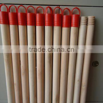 Small cap round wood broom pole