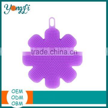 Kitchen Accessories Multi-purpose Cleaning Silicone Dish Scrubber Sponge Brush photo-3