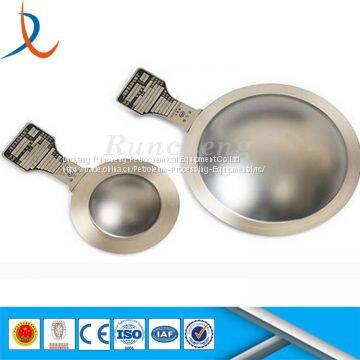 High pressure device protection rupture disk safety device / solid metal rupture disk (bursting disc)