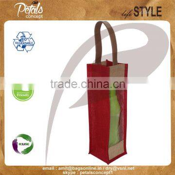 One Bottle Wine Bag With PU Handle photo-2