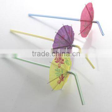 Hot sell Umbrella drinking straws 50pcs /box