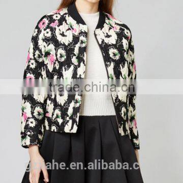 2015 New fashion printed ladies jacket fashion women suit