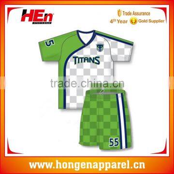 Hongen apparel new fashion professional custom green soocer uniform with custom soccer socks