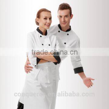 custom fit hotel chef uniform,moldern chef uniforms made in China KR05