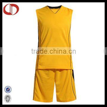 Custom yellow color basketball jersey design