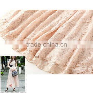 Maxnegio Fashion Lace Patchwork Maxi Short Sleeve Lace Casual Dress photo-6