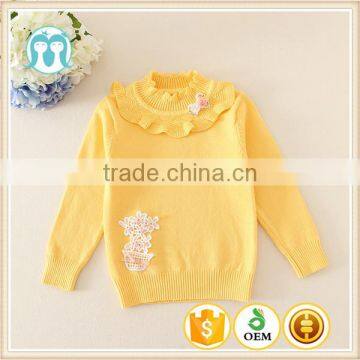 Infants Girls' Long Sleeve kid Sweater,banana yellow sweater designs for toddlers,baby sweater design with wholesale prices