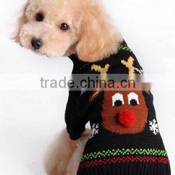 new arrival reindeer thick christmas dog knitted sweater