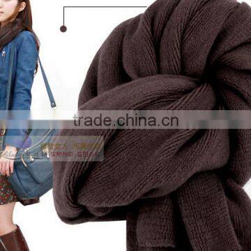 Wholesale Scottish Solid Plain Blank Cheap Cashmere Knitted Scarf photo-3