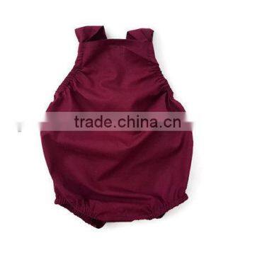 Wholesale Children Boutique Clothing Baby Soild Color Bodysuit Infant Girls Soft Casual Wear Rompers photo-3