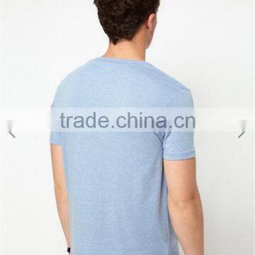 Clothing Manufacturers Custom Mens Deep v Neck T-shirt photo-2