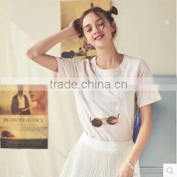 Summer Sets Pure Color T-shirt With Short Sleeves Female Leisure Relaxed Joker Contracted photo-2