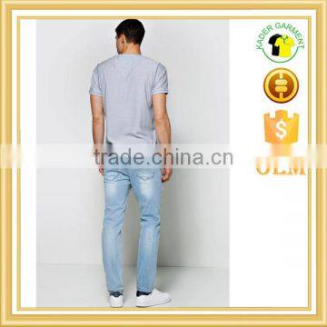 2016 Mens Slim Wash Jeans Good Quality Typical Skinny Distressed Jeans photo-2