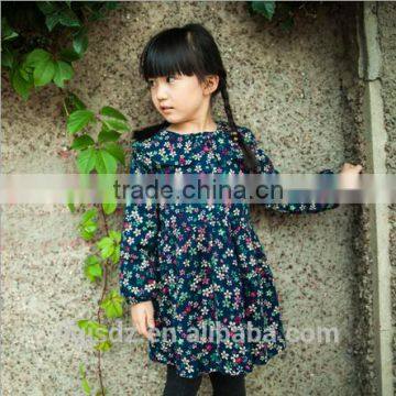 Winter Kids Frozen Dress Modern Dress for Cute Girls Small Floral Skirt