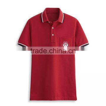 High Quality Pocket Design Custom Collar Combination Free Sample Cotton Golf Polo Shirt photo-2