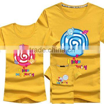 Wholesale Printing Bule Family Matching T-Shirt