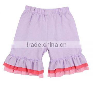 2017 New style wholesale summer baby girls ruffle shorts triple ruffle icing shorts