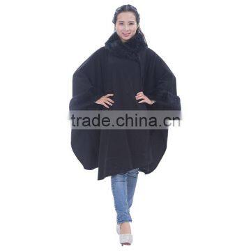 Women fashion fleece poncho women