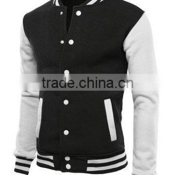 Custom Men's Cotton Hoodie Baseball Varsity Jacket in Different Colors