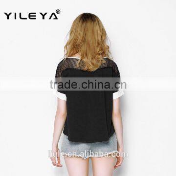 Latest High Fashion Summer Free Pattern Printed Ladies Black Foreign t Shirts, Ladies Cotton t Shirts, Overseas t Shirts photo-2