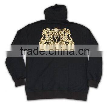 China Manufacture High Quality Black Fashionable Mens Plain Colored Hoodies photo-5