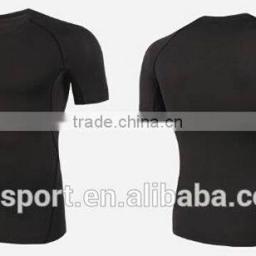 Polyester/spandex Mens Dri Fit Sports Compression t Shirt Wholesale photo-2